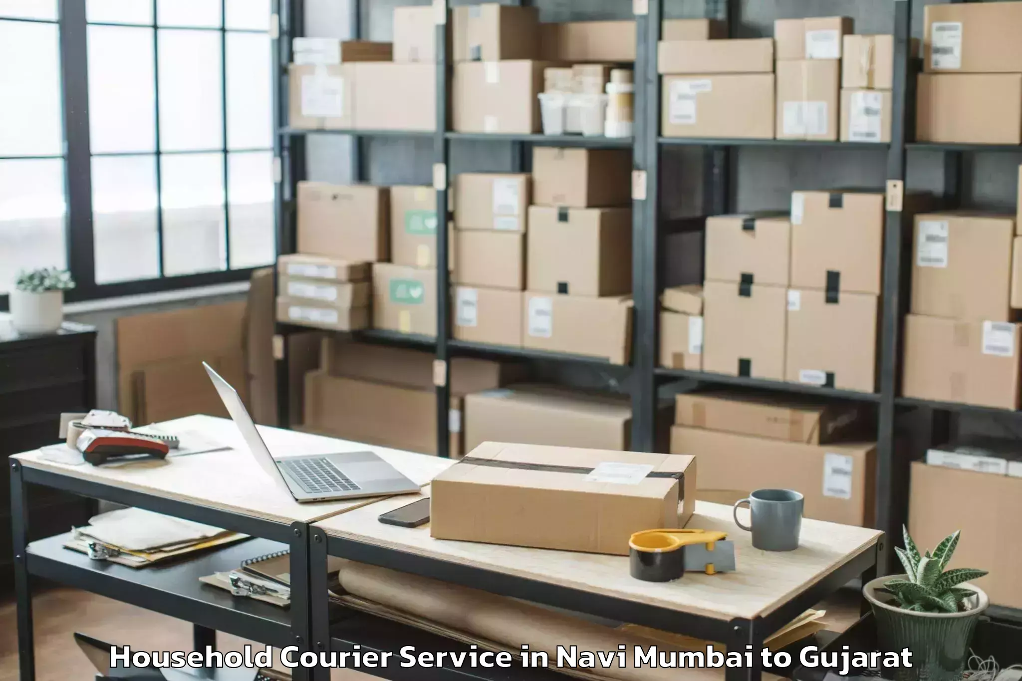 Book Navi Mumbai to Vadgam Household Courier